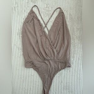 Privacy Please Taupe Bodysuit